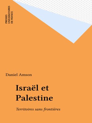 cover image of Israël et Palestine